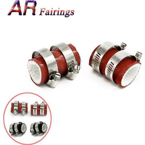 1" ID by a round 2" long Rubber Exhaust Pipe Clamps Coupling For Yamaha Banshee Quad All Years For FMF DG Factory ATV Dirt Bike