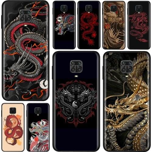 Silicone Cover Japanese Style Dragon For Xiaomi Redmi Note 10 10S 9 9C 9S Pro Max 9T 8T 8 7 6 5 Pro 5A 4X 4 Phone Case