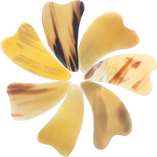 Natural Ox Horn Gua Sha Board Gouache Scraper Face Massager Facial Lift Neck Body Scraping Massage Beauty Tools Physical Therapy