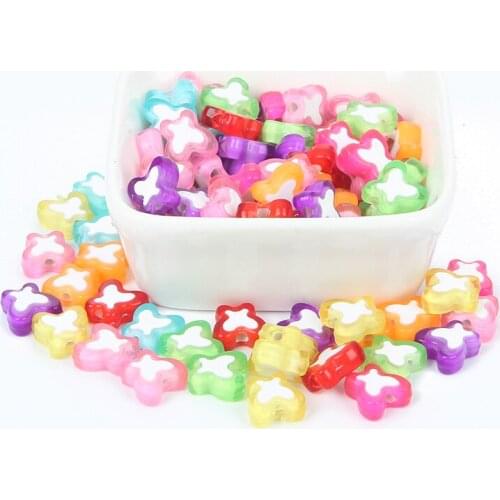 Mixed Butterfly Acrylic Beads In Beads Charm Loose Spacer Beads For Jewelry Making DIY Needlework Bracelet Accessories
