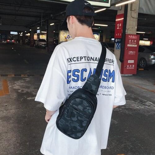 Fashion Travel Crossbody Bags for Men 2021 Camouflage Shoulder Chest Bag Mens Phone Purse Canvas Waist Pack Bolsos Hombre