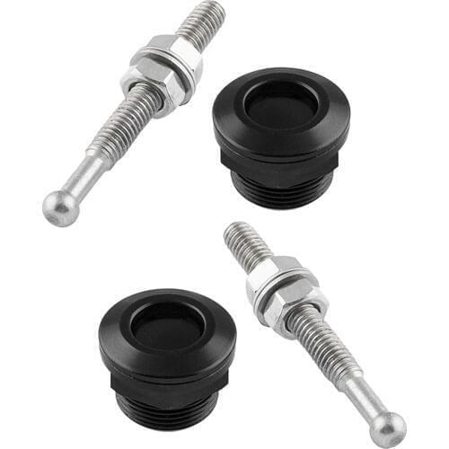 Universal 0.87''/ 22mm Diameter Aluminum Quick Release Latch (2 Pack, Black)