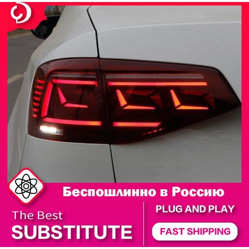 AKD Car Styling Taillights for VW Jetta MK7 2015-2018 LED Tail Light DRL Tail Lamp Turn Signal Rear Reverse Brake