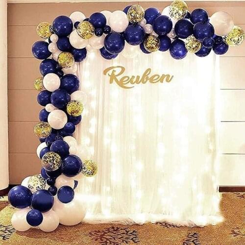 102pcs navy blue night blue balloon chain ink blue series balloon suit party decoration