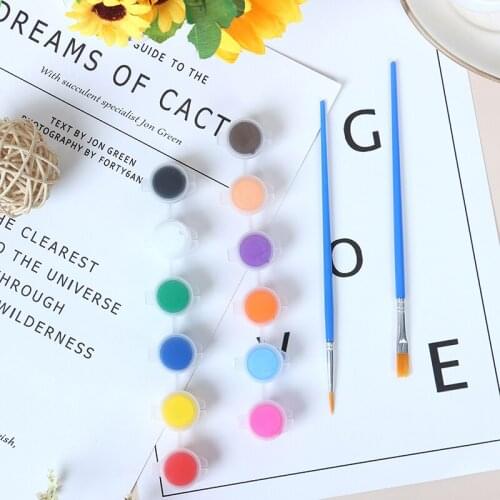 12Colors Acrylic Paints For Oil Painting Nail Art Clothes Art Digital Wall Painting Set