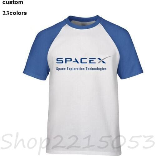 2020 SpaceX Space X Logo T-Shirt Mens Popular Cool Custom Short Sleeve Boyfriend Plus Size 3XL T shirts simple style Tee tshirt