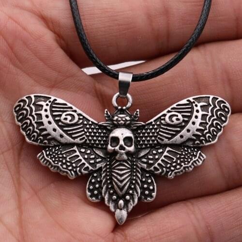 2021 Trend Vintage Skull Butterfly Necklaces For Women Men Gothic Punk Butterfly Pendant Necklace Party Daily Fashion Jewelry