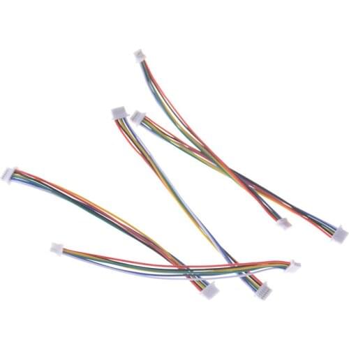 5pcs/lot Mini Micro SH 1.0mm 6-Pin JST Double Connector Plug Wires Cables 100MM