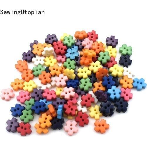 500PCS 6mm Mini Tiny Snowflake Resin Buttons for Clothing Decorative Coat Plastic Button Sewing Scrapbooking Accessories