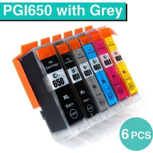 6PK compatible Ink Cartridges PGI650 XL CLI651 XL for Canon Pixma MG5660 MG6660 Printer