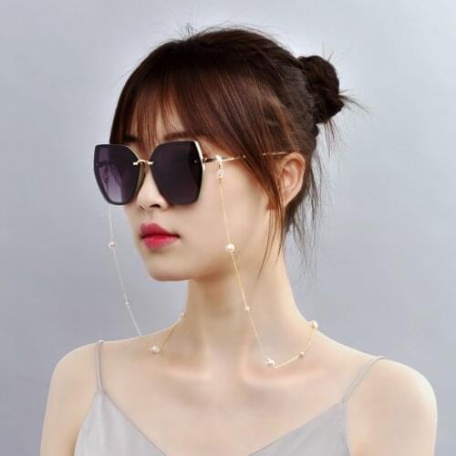 XF800 Natural Freshwater Pearl Handmade Glasses Chain Genuine 14K Gold Injection Chain for Women Fine Jewelry Gift YJ10003