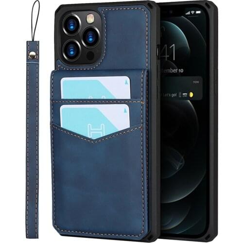 Case For Iphone 12 Mini 11 Pro Xs Max Xr x 7 8 Plus Se 2020 Cover Wallet Card Strap Leather Holder Shockproof Phone Bag Capa