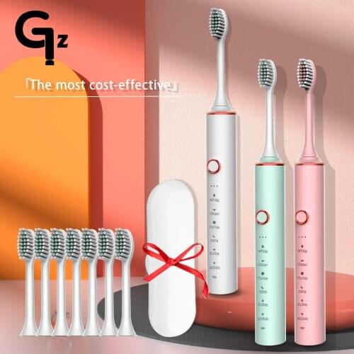 GeZhou Electric Toothbrush Ultrasonic Brush IPX7 Waterproof USB Charger 6 Modes Recharge Sterilization Sonic Toothbrush