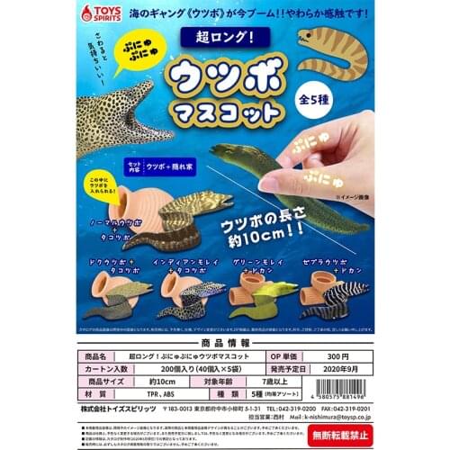 Japan Toys Spirits Gashapon Capsule Toys Animal Model Fish Species Table Ornaments Decoration Long Simulation Conger