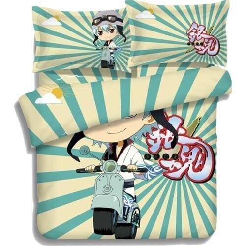 Hobby Express Gintoki Sakata - Gintama Japanese Bed Blanket or Duvet Cover with Two Pillow Cases ADP-CP151221