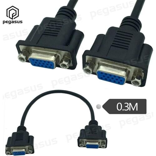 0.3 Meters VGA HDTV / HD15 Female to Female Cable Can Be Mounted on a Face Plate
