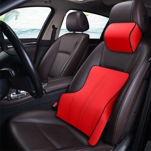 KKYSYELVA Memory Foam Lumbar Support Cushion For Car And Headrest Neck Pillow Kit Interior Accessories
