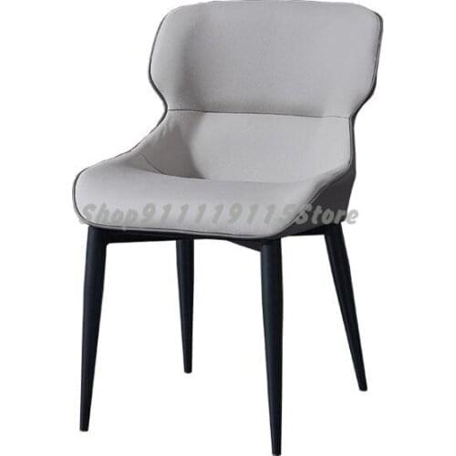 Minimalist Light Luxury Dining Chair Home Designer Model Room Back Nordic Chair Fashion Net Red Hotel Soft Bag Stool