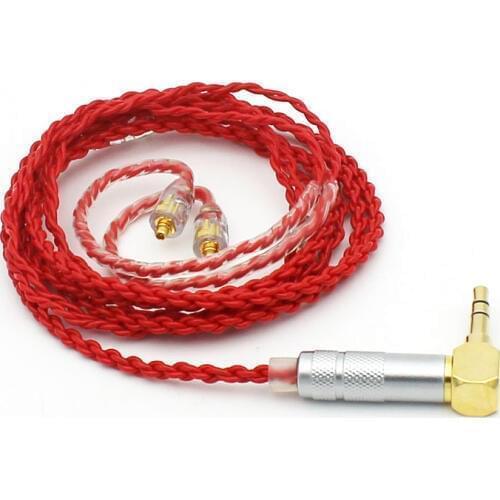 MMCX Cable for Shure SE215 SE425 SE535 SE846 UE900 Replacement Cable Cord Single Crystal Copper Earphone Cables for Android IOS