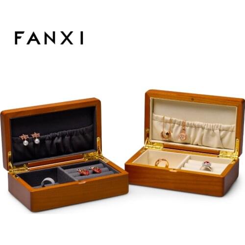 FANXI Jewelry Box Solid Wood Storage Box Ring Box Earrings Earrings Hair Accessory Box jewelry packaging