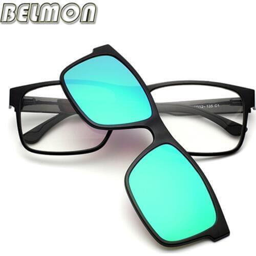 Fashion Optical Eyeglasses Frame Men Women Clip On Magnets Polarized Sungllasses Myopia Glasses Spectacle Frame For Male RS016