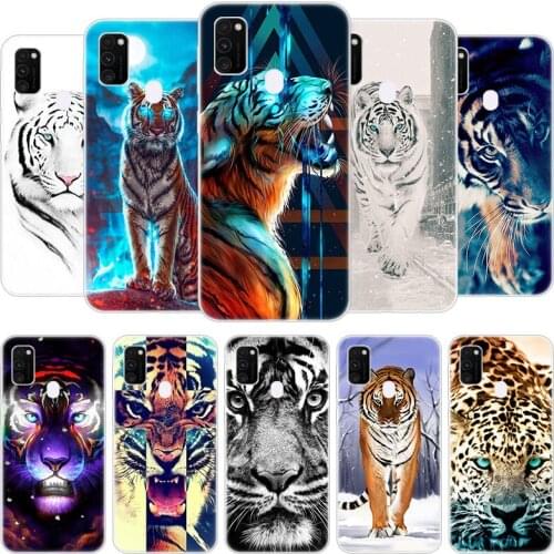 Animal tiger Soft Case for Samsung Galaxy F41 M01 Core M02S M12 M21S M30S M31S M42 M51 M62 A6 A7 A8 Plus 2018 Silicone Cover