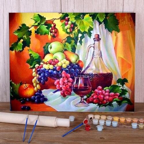 Fruit Still Life Paint By Numbers Complete Kit Oil Paints 50*70 Oil Painting New Design For Adults Art