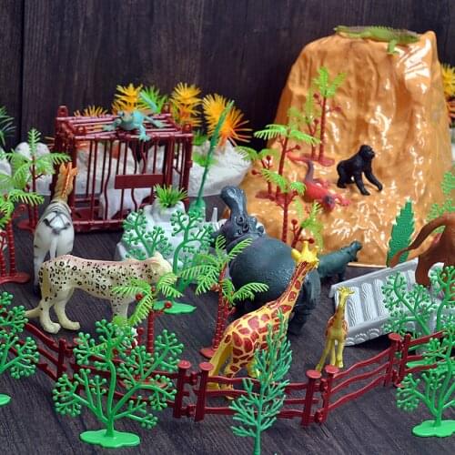 Novel and Strange Toy Forest Wildlife Park Suite Simulated Ecosystem Animal Model Early Cognition Game Parent-child Interaction
