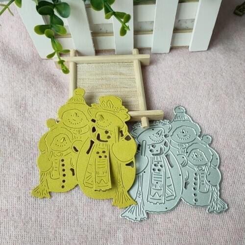 New Christmas Snowman family Metal Cutting Dies for Clear stamps Scrapbook DIY Scrapbooking Card Stencil Paper Craft