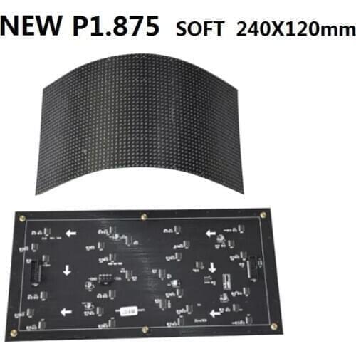 P1.875 Flexible 240x120mm 128x64 Pixels 32s Full Color RGB Curved Soft LED Display Module