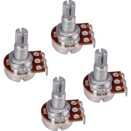 MagiDeal 25K Long Split Shaft Potentiometer Fine for Guitar or Bass