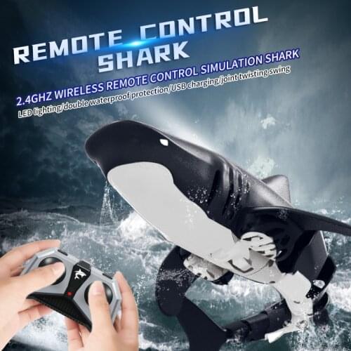 FX815 High-Speed 2.4GHz RC Boat AIR-815/Simulation Shark RC Boat Model With LED Light Gift Children Swimming Pool Electrical Toy