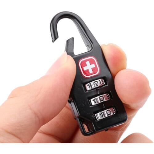 Swiss Cross Symbol Combination Safe Code Mini Padlock Luggage Travel Number Lock