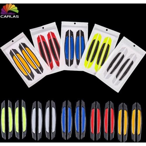 CARLAS Custom Car Stickers Warning Reflective Tapes Carbon Fiber Reflective Sticker Car Wheel Eyebrow Warning Reflective Strips