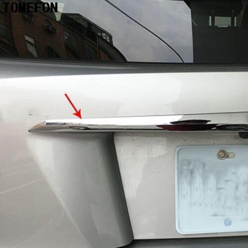 TOMEFON 2pcs For Toyota Prius XW50 2016 2017 Exterior ABS Rear Trunk Lid Cover Frame Trim Strip Car Styling