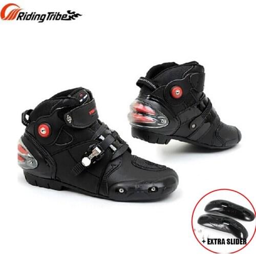 Motorcycle Gear Protection Plu size Boots Microfiber Leather Waterproof Racing Boot motocross Black Motorbike boots size 47