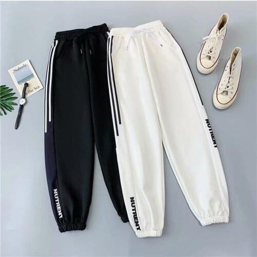HOUZHOU Harajuku Oversize Joggers Sports Pants Women Streetwear Baggy Joggers Sweatpants Plus Size Black Trousers Female Hip Hop