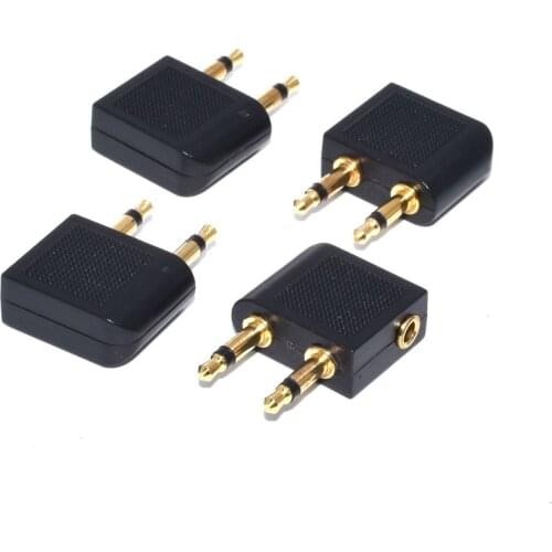 10PCS Aircraft aviation headset adapter plug headphones plug one point two aircraft head Headset Adapter aircraft