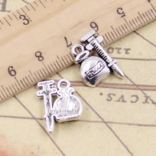 20pcs Charms Injector Medicine Doctor 18x14mm Tibetan Silver Color Pendants Antique Jewelry Making DIY Handmade Craft