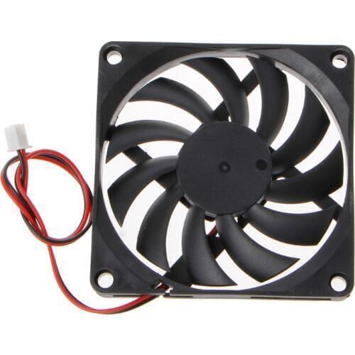 2020 New 24V 2-Pin 80x80x10mm PC Computer CPU System Heatsink Brushless Cooling Fan 8010