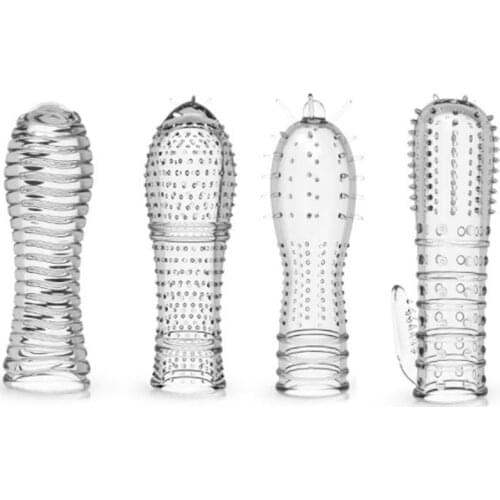 4 Types penis extender Sleeve Delay Condoms For Men Prostate Massager male masturbator Sex Toys For Men Sex Products