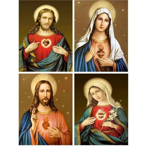 New 5D DIY Diamond Painting Religious Jesus Cross Stitch Kit Full Drill Embroidery Mosaic Handmade Art Gift Home Decoration