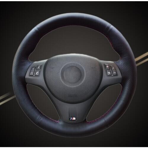 Artificial Leather Auto Braid On The Steering Wheel Cover for BMW M Sport M3 E90 E91 E92 E93 E87 E81 E82 E88 X1 E84 Car Covers