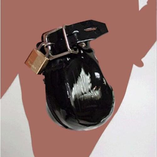 Manyjoy Leather Male Ball chastity Bird Cage Penis Sleeve Cock Egg Bag Mens Chastity Belt with Lock Bibs Mens Sex Toys for Men