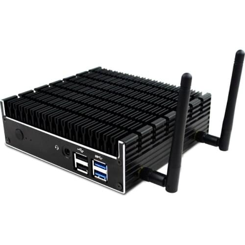 Fanless Mini PC In-tel 4205U I5-10210U Quad Core CPU Single Gigabit Port Barebone Win10 Linux Industrial Computer Household