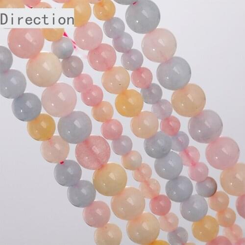 Candy-colored natural stone beads loose beads diy handmade beaded bracelets bracelets necklaces earrings accessories materials