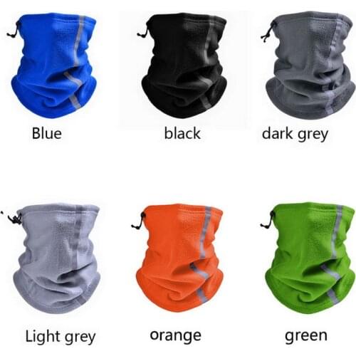 Men Women Winter Bandana Hiking Face Cover Reflective Ski Neck Warmer Gaiter Cycling Bicycle Tube Scarf Sports Thermal Half Mask