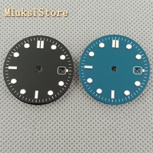 31mm sterile deep green /black watch dial fit ETA 2836/2824 Mingzhu DG2813/3804 Miyota8205/8215/821A/82series movement