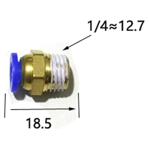 DN8 1/4" BSP Male x 6mm Hose Brass Push In to Connect One Touch Fitting Pneumatic Air