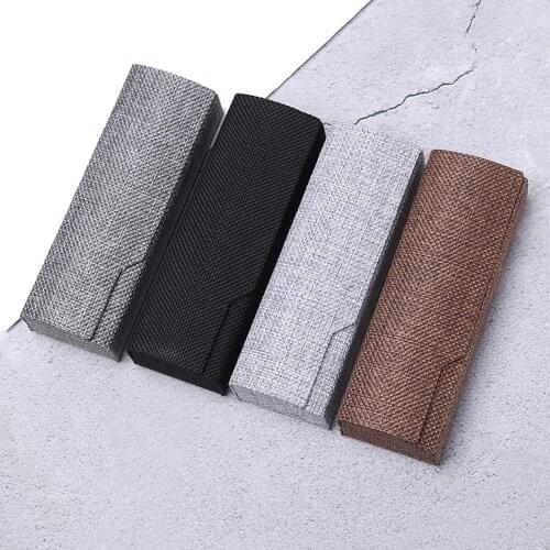 Men Women Vintage Retro Square Glasses Box Sunglasses Linen Folding Eyewear Case Optical Storage Glasses Case футляр для очков